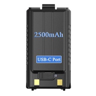 Original UV-5RM Battery Pack USB-C Charge Port 2500mAh for Baofeng UV-5RM UV-5G PLUS GM-5RH Two Way 