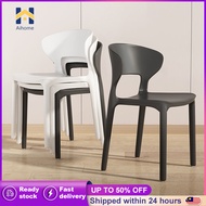 【aihome】Nordic Horn Chair Plastic Chair coffee Chair Dining chair study chair Stool Living Office Ch