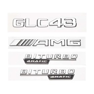 3D ABS Fender Side Sticker BITURBO 4MATIC Rear Trunk Badge Star Emblem AMG Sticker For Mercedes Benz