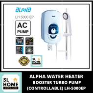 Alpha Water Heater LH-5000EP Hot Shower with Soap Holder with Booster Turbo PUMP LH5000EP Extra Strong AC Pump With Double Relay ELCB