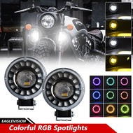 EKLEVA โปรเจ็กเตอร์ไฟตัดหมอกไฟหน้า3/4มอเตอร์ไซค์ Inch อเนกประสงค์2ชิ้นประภาคารเสริม LED 12V 24V 4X4อ