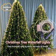 200-2400 LED Christmas Tree Waterfall Lights Copper Wire String Lights | 8 Modes Plug in Christmas D