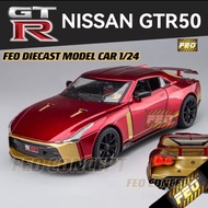 FEO Minauto Nissan GTR50 GTR R35 Diecast Car Model Metal Pull Back Car Diecast Model Toy Vehicle All