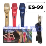 MERAH ES-99 COLOR MIC ES99 GOLD RED MICROPHONE biru