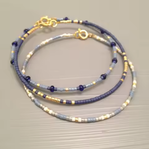 Rice bead bracelet Retro Crystal Originality Chroma Hand knitting Simple Bohemia Adjustable Female B