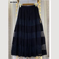 Imported Brukat Skirt Pj 85-93 CM Full Puring Elastic Waist Expanding 360 Degrees