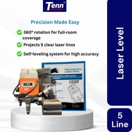 Laser Level 5 Line – Self-Leveling Cross Line Laser | Alat Penanda Laser 5 Garisan Otomatik