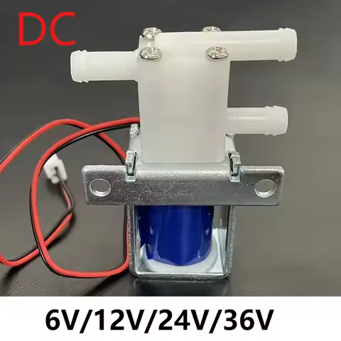 2-Position 3-Way Electric Solenoid Valve DC6V/12V/24V/36V N/O N/C for Water/Air Flow Control