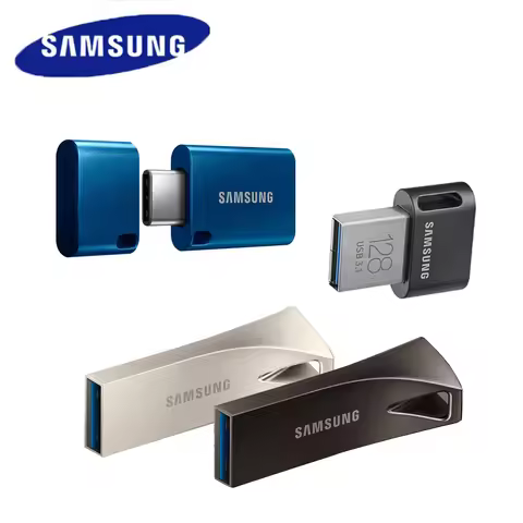 SAMSUNG BAR Plus USB 3.1 Flash Drive 64GB 128GB 256GB 512GB Metal Mini Pen Drive Pendrive Memory Sti