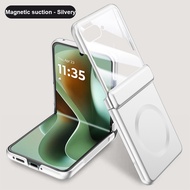 Matte Frosted Spring Leather Phone Case Hinge For Motorola Razr 60 Ultra Razr60 5G Magnetic Hinge Fu