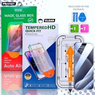 Full Cover AUTO Alignment Tempered Infinix smart 7 HD 8 9 10 hot 40i 30i 50i 60i 50 pro 9 11 play 8