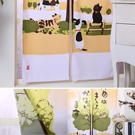 Entrance Separation Bedroom Home Soft Cartoon Divider Semi Hanging Exquisite Owl Printed Japanese Decorative Easy Install Door Curtain