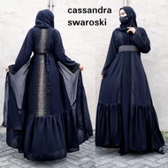 TUNGGU APALAGI Abaya Hitam Turkey Gamis Maxi Dress Arab Saudi Bordir