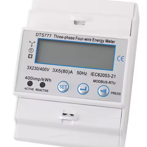 3 Phase 4 Wires DTS777 LCD Digital Display Wattmeter Power Consumption Energy Electric Meter kWh 5(8
