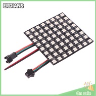ERDIANS 1 cái WS2812 Led 5050 RGB 8x8 64 bit LED ma trận mô-đun Màn hình LED kỹ thuật số linh hoạt c