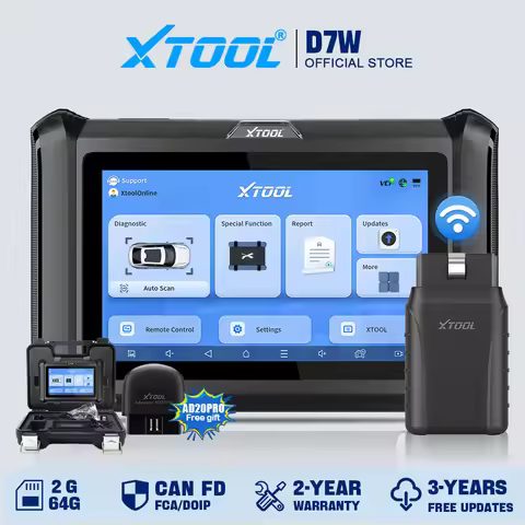 XTOOL D7W D7 BT Bluetooth Diagnostic Tool All System Car Automotive Scanner ECU Coding Bidirectional