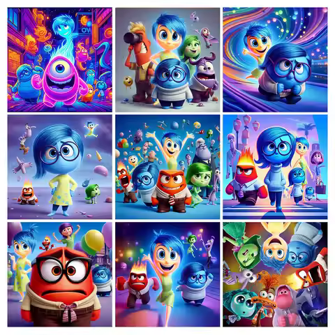 Disney Diamond Painting Inside Out Diamond Embroidery New Arrival Cartoon Mosaic Picture Rhinestones