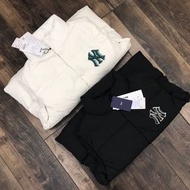 韓國預訂 2色可選 MLB NY刺繡logo 90%鵝絨 拉鍊口袋立領防水羽絨背心外套