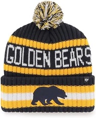 '47 Cal - Berkeley Golden Bears Mens Womens Bering Cuff Knit Stretch Fit Navy Blue Beanie with Navy Blue Logo, Navy, One Size
