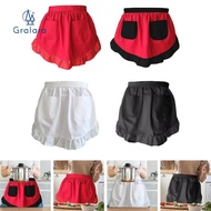 GRALARA Half Apron Elegant Cooking Apron Short Half Waist Apron for Adults Woman Man