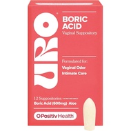 Positive UROBoric Acid Suppositories – with Lactic Acid and Aloe for Fast Relief and Odor Control – 