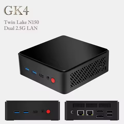 GK4 Mini PC Intel N150 8GB/16GB DDR4 512GB/1TB SSD Dual 2.5G LAN pfSense Firewall Soft Router Window