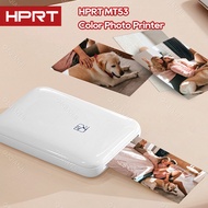 HPRT เครื่องพิมพ์ป้ายราคากระดาษสีแบบมีกาวในตัวเครื่องพิมพ์ภาพขนาดเล็กพกพา MT53บลูทูธไร้สายแบบมีความร