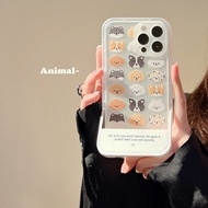 Original Cartoon Dog Invisible Bracket Casing 13mini 13 13Pro 13pro Max 12Mini 12 12 Pro 12 Pro Max 11 11 Pro 11 Pro Max X Xs Xr Xs Max 7 8 Plus Soft Phone Case Protective Cover