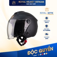 [MANUFACTURER] [MATT BLACK] Genuine Royal M777K 3/4 Helmet with Goggles, Helmet for Men and Women Mo