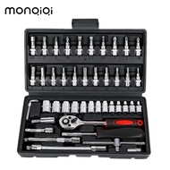 46pcs/set Tool Box Car Motorcycle Repair Set Hand Tools Home Service motor DIY Kit