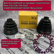 Boot drive shaft/ Rubber front axle in/out Toyota Fortuner/Hilux 2.5cc 2KD/3.0cc 1KD 43448-0K020/434