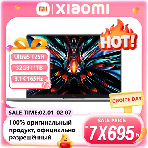 【Russia Warehouse】Xiaomi Redmi Book Pro 16 2024 Ultra5 125H/Ultra7 155H 3.1K 165Hz Screen JYU4592CN/