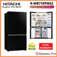 Hitachi R-WB710PMS2 French Bottom Inverter Refrigerator 4-Doors 645 Liters (Free Hitachi Rice Cooker + Container)