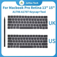 New Laptop A1706 A1707 US Keycaps Keys America English Keyboard Key Cap for Macbook Pro Retina 13" 1