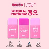 Parfum Wanita Unisex VmCo Bundle Parfume 3in1 EDP - Vilmei | Senorita, Cheerleader, Yummy Berkualita
