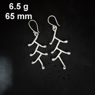 Silver Earrings Vintage Classic Unplated No Peeling Code S057