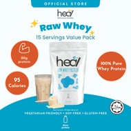 Heal Unflavored Raw Whey Protein Powder, 500g | High Protein, No Sugar, HALAL