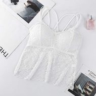 Summer Ladies Korean Style Base Shirt Short Thin Lace Strapless Top Large Size Inner Wear Tank Top V