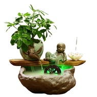 Zen Home Desktop Water Small Fish Tank Living Room Feng Shui Wheel Fountain Decoration Creative Waterscape Decoration Gift