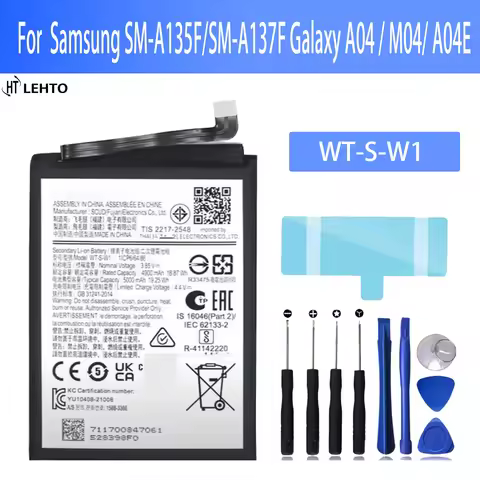 2026 Years 100% WT-S-W1 Battery For Samsung SM-A135F/SM-A137F Galaxy A04 / M04/ A04E Phone Bateria