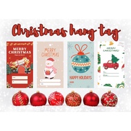 christmas tag/ christmas gift tag / christmas card tag/ vertical gift tag/ hang tag with jute ties