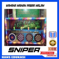 Wahana mainan pasar malam ketangkasan sniper target berjalan