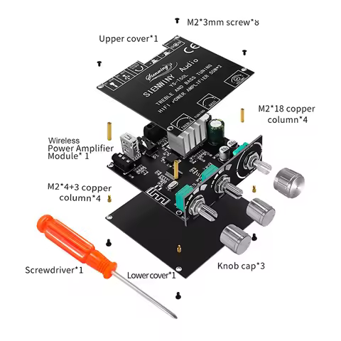 YS-T50L Digital Power Amplifier 3.5mm AUX Passive Speakers Bluetooth-Compatible 5.1 Stereo Wireless 