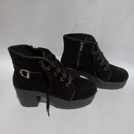 Ankle Boots Boots Boots Boots Black High Heels Women's Korean Style