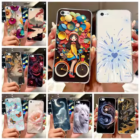 For Apple iPhone 5 5S Case iPhone SE 2016 Popular Fashion Painted Cover Soft Silicone Case For iPhon