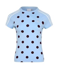 Adidas Originals Cali Tee Polka Dot Slim-Fit Crew Neck Short-Sleeve Striped T-Shirt