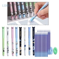 LIDU1 4Pcs Erasable Gel Pen with Pen Refills Erasers 0 5mm Needle Tip Smooth to Write Quick Dry Gel 