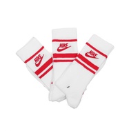 Nike Socks Everyday Essential Crew White Red Three Pairs ACS DX5089-102