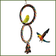 Bird Cage Toys Parrot Climbing Perch Small Bird Toys Colorful Rainbow Swing Parakeet Cage Accessories Bird Cage naiesg naiesg