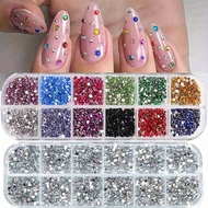 Kit-2 Silver Rhinestone Case Kit + Colorful Case Kit for Makeup and Nail Art Rhinestone Sticker Nail
